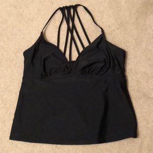 Time and Tru Black XL tankini swimsuit top